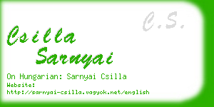 csilla sarnyai business card